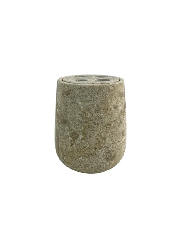 Trio accesorii de baie din marmură bej Art. Nr. BA00314