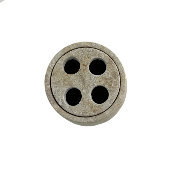 Trio accesorii de baie din marmură bej Art. Nr. BA00314