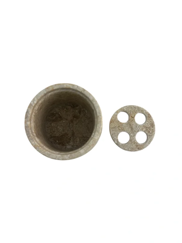 Trio accesorii de baie din marmură bej Art. Nr. BA00314