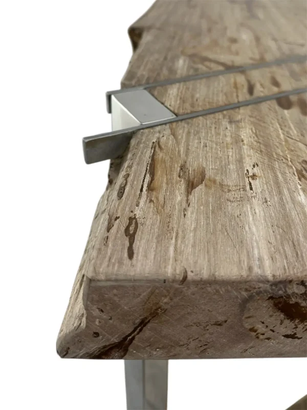Masă de dining premium din lemn pietrificat – design natural unic Art. DNT00312  DNT00312