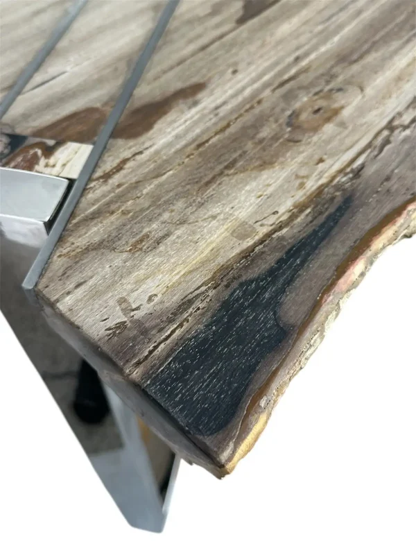 Masă de dining premium din lemn pietrificat – design natural unic Art. DNT00312  DNT00312