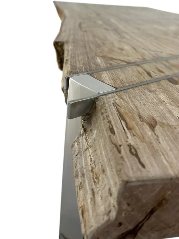 Masă de dining premium din lemn pietrificat – design natural unic Art. DNT00312  DNT00312