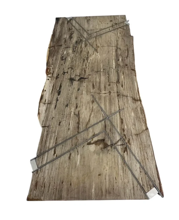 Masă de dining premium din lemn pietrificat – design natural unic Art. DNT00312  DNT00312