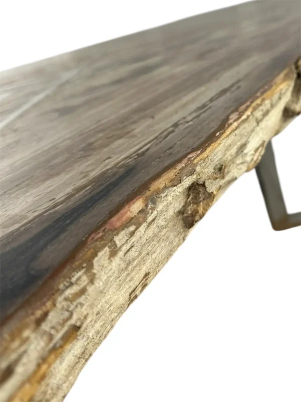 Masă de dining premium din lemn pietrificat – design natural unic Art. DNT00312  DNT00312