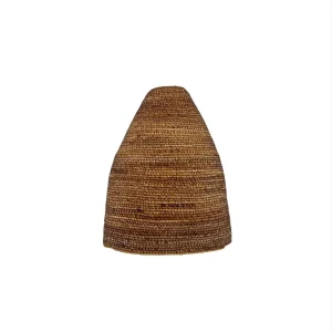 Lampă de tavan suspendată boho din materiale naturale, lucrată manual