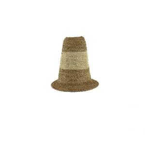 Lampă de tavan suspendată boho din materiale naturale, lucrată manual