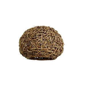 Lampă de tavan suspendată boho din materiale naturale, lucrată manual