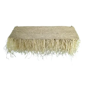 Lampă suspendată boho pentru 5 becuri, realizată manual din materiale naturale, cu design cu franjuri – lampă de tavan.