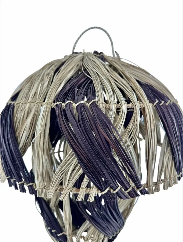 Lampă suspendată Boho – Lampă de tavan handmade din materiale naturale | Art. Nr. Nr. NMLN024-00361