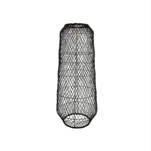 Lampă de tavan suspendată boho din materiale naturale, lucrată manual