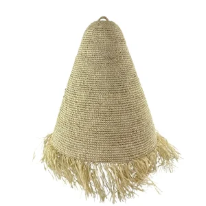 Lampă de tavan suspendată boho din materiale naturale, lucrată manual