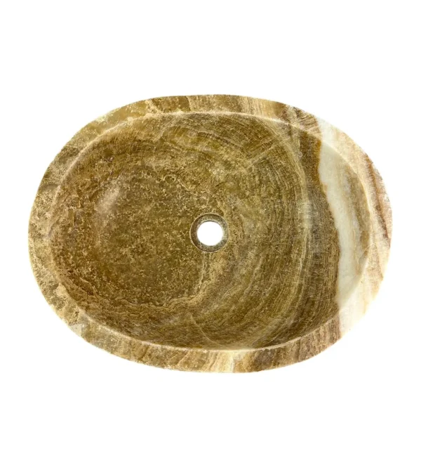Chiuvetă din piatră de onix – realizată manual, design natural Nr.OS00328