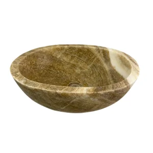 Cuvetă de baie din onix natural cu interior și exterior lustruit
