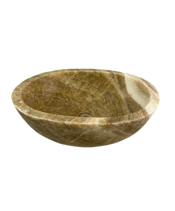 Cuvetă de baie din onix natural cu interior și exterior lustruit