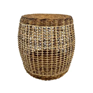 scaun de accent din fibre naturale, scaun decorativ realizat manual