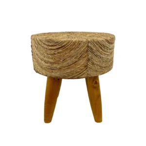 scaun de accent din fibre naturale, scaun decorativ realizat manual