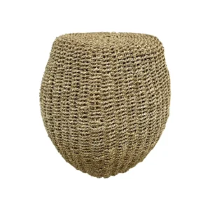 scaun de accent din fibre naturale, scaun decorativ realizat manual