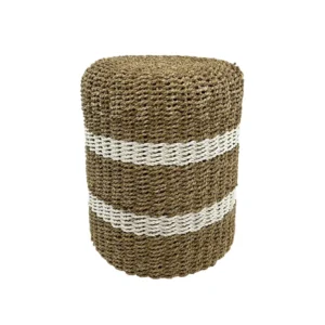 scaun de accent din fibre naturale, scaun decorativ realizat manual