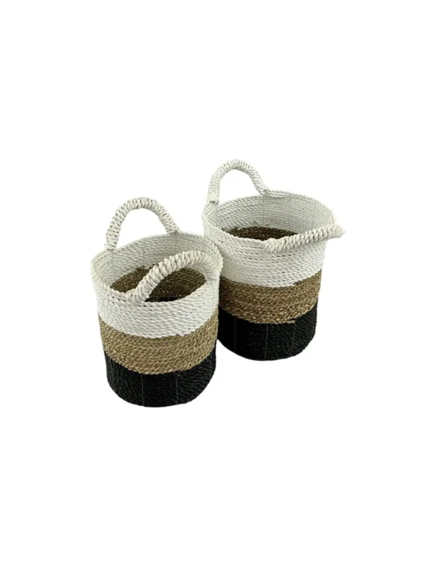 <br/>Set de coșuri din fibre naturale împletite manual Art. No. Nr. NMA-00436