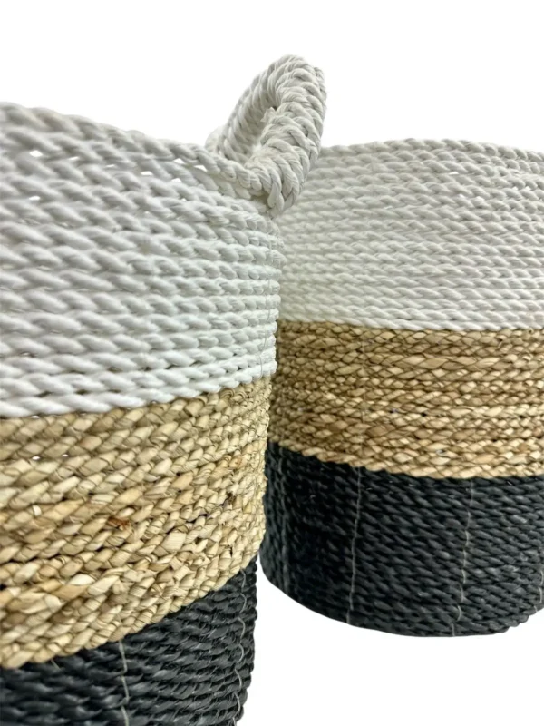 <br/>Set de coșuri din fibre naturale împletite manual Art. No. Nr. NMA-00436