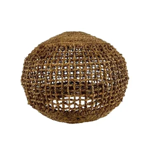 Lampă de tavan suspendată boho din materiale naturale, lucrată manual