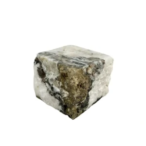 Suport pentru lumânare din onix realizat manual, sculptat din piatră naturală cu modele minerale unice.