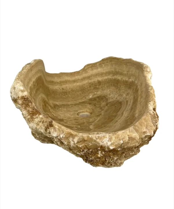 Chiuvetă din piatră de onix – realizată manual, design natural Nr. OS00388