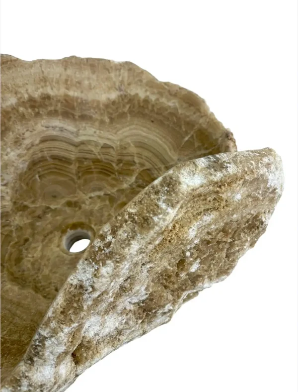 Chiuvetă din piatră de onix – realizată manual, design natural Nr. OS00388
