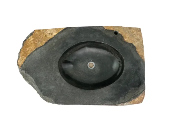 Chiuvetă consolă din piatră de râu – lavoar din piatră naturală realizat manual Art. Nr. RSC00427