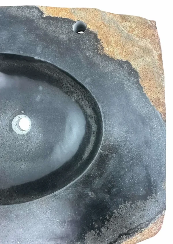 Chiuvetă consolă din piatră de râu – lavoar din piatră naturală realizat manual Art. Nr. RSC00427