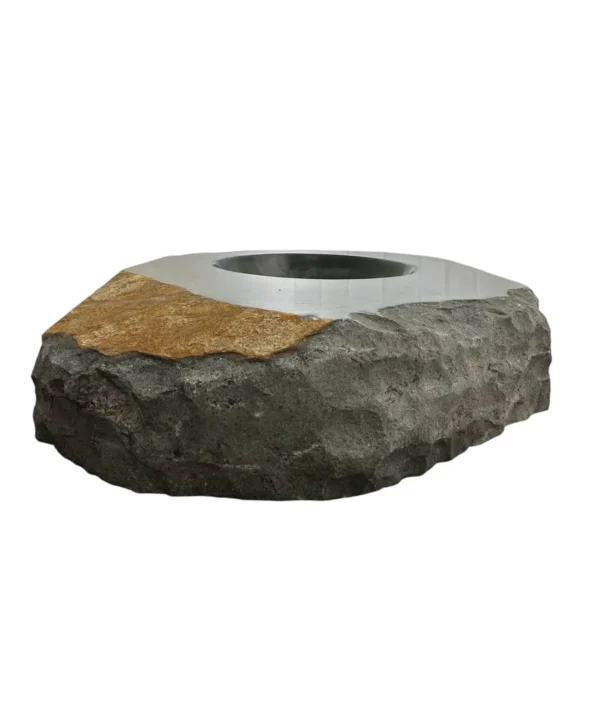 Chiuvetă consolă din piatră de râu – lavoar din piatră naturală realizat manual Art. Nr. RSC00427