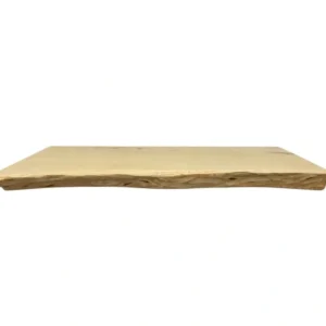 Blat de baie din lemn masiv cu margine naturală, blat din lemn realizat manual pentru baie