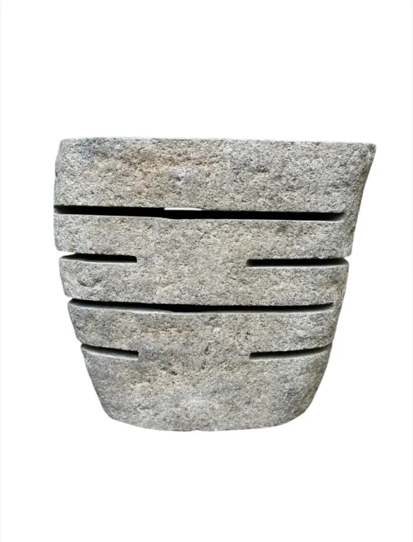 Lampă taburet din piatră naturală – lucrată manual în Indonezia, Art. Nr. SL0060