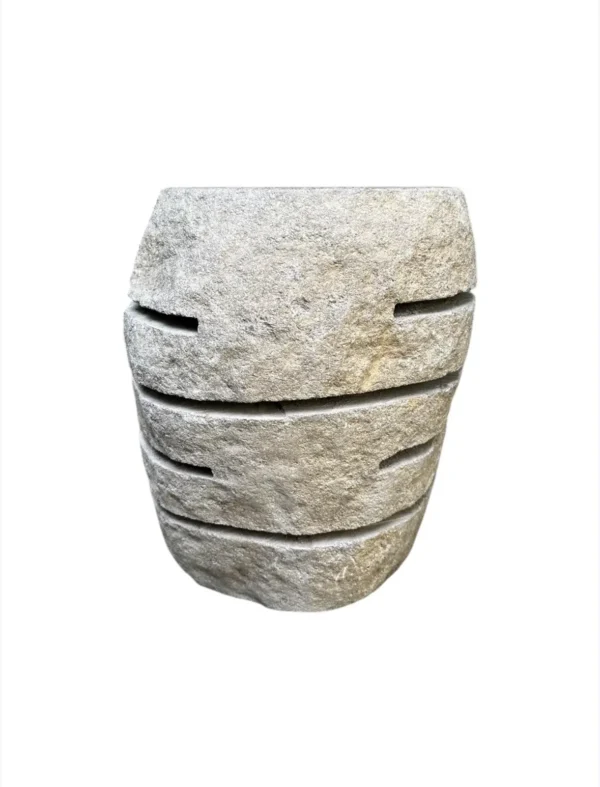 Lampă taburet din piatră naturală – lucrată manual în Indonezia, Art. Nr. SL0061