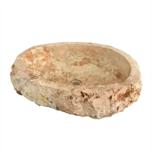 chiuvetă din marmură naturală realizată manual lavoar rustic din piatră pentru baie
