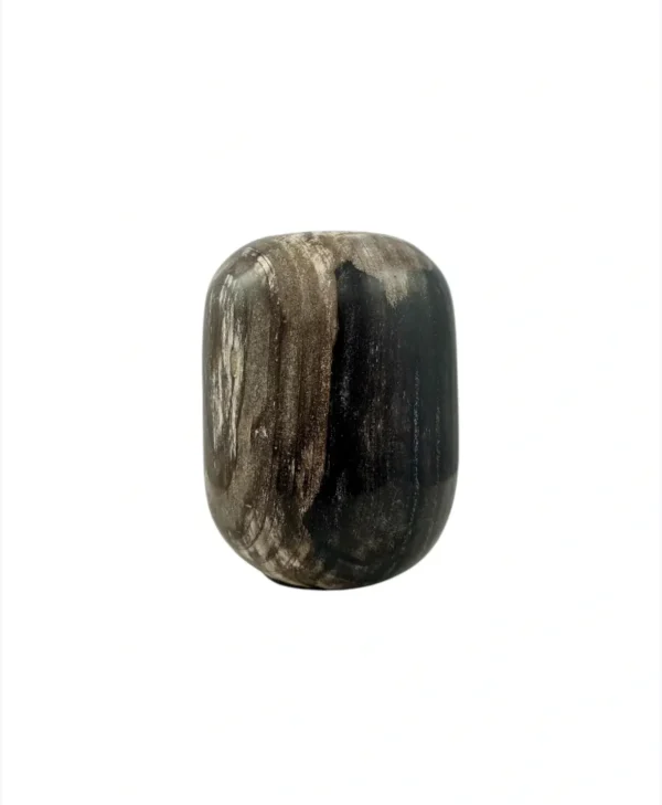Vază din lemn pietrificat – decor natural lucrat manual Art. No. FV00470