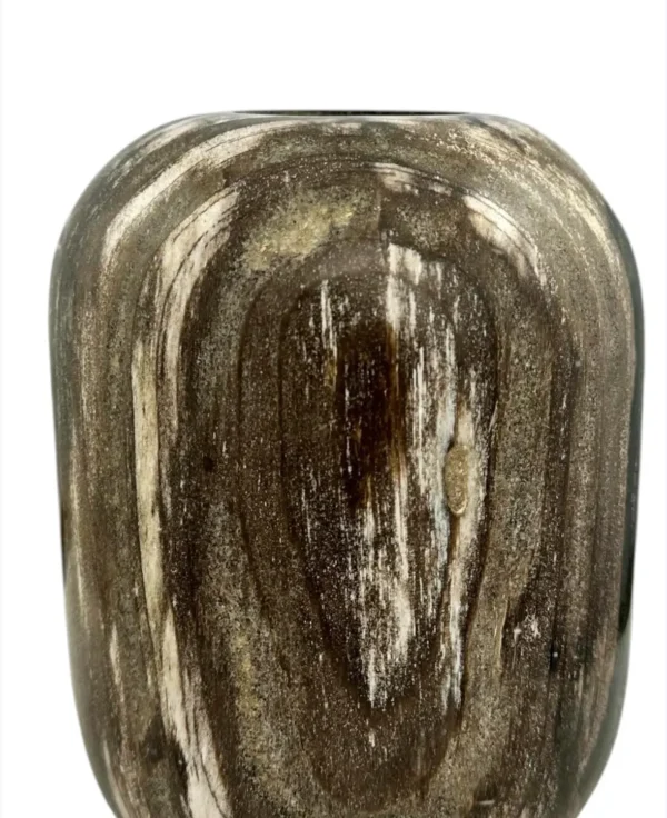 Vază din lemn pietrificat – decor natural lucrat manual Art. No. FV00470