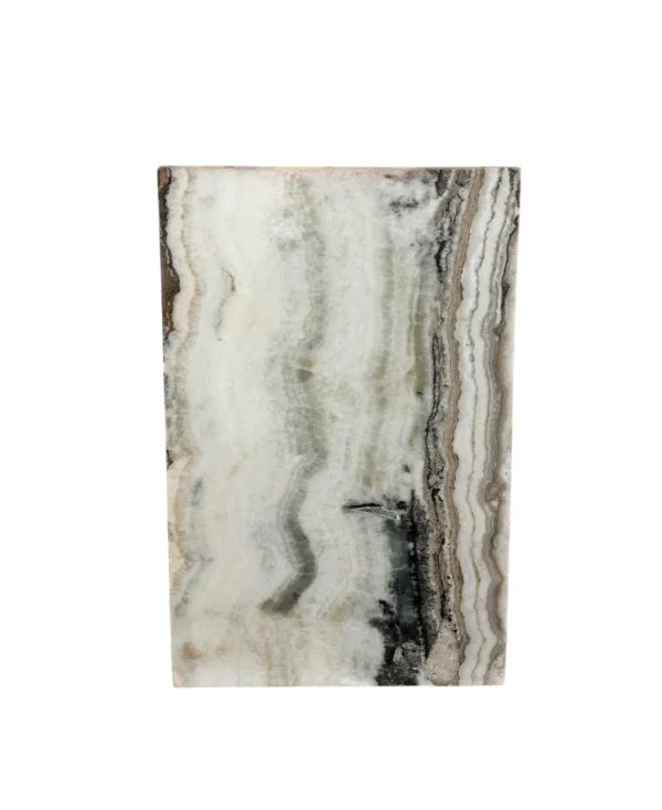 Scaun decorativ sau măsuță auxiliară din onix – realizat manual | Art. Nr. OAS00546