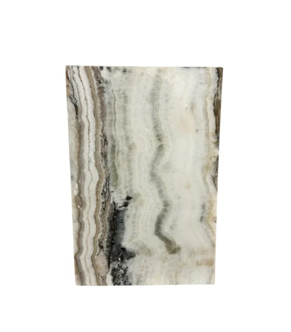 Scaun decorativ sau măsuță auxiliară din onix – realizat manual | Art. Nr. OAS00546