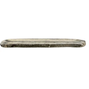 Tavă din onix lucrată manual, cu nervuri naturale în tonuri de bej și maro – tavă decorativă de lux pentru servire