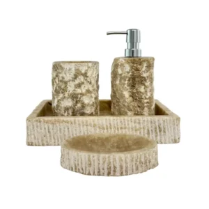 set de accesorii pentru baie din onix realizat manual decor luxos pentru baie din piatră naturală