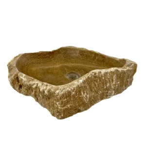 Cuvetă de baie din onix natural cu interior și exterior lustruit