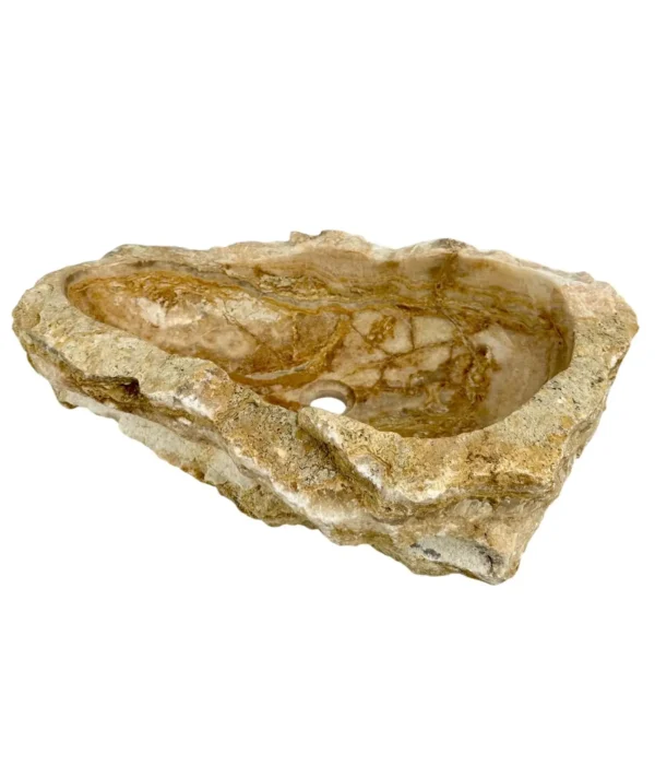 Cuvetă de baie din onix natural cu interior și exterior lustruit