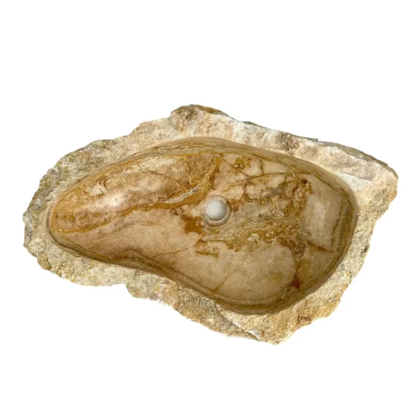 Chiuvetă din piatră de onix – realizată manual, design natural Nr. OS00625