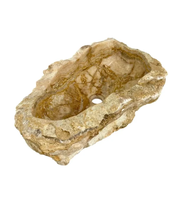 Chiuvetă din piatră de onix – realizată manual, design natural Nr. OS00625