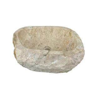 chiuvetă din marmură naturală realizată manual lavoar rustic din piatră pentru baie