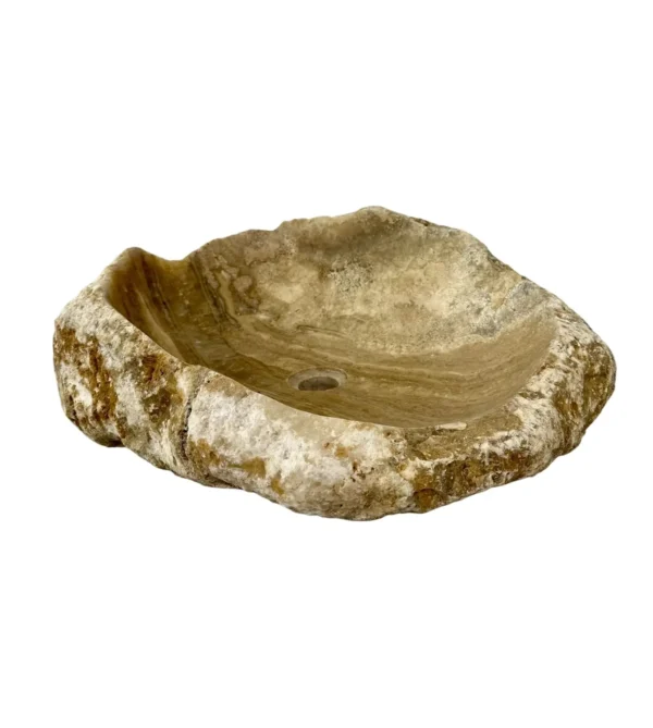 Chiuvetă din piatră de onix – realizată manual, design natural Nr. OS00678