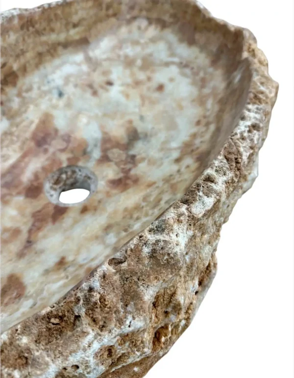 Chiuvetă lungă din onix – realizată manual, design natural | Art. Nr. OS00656