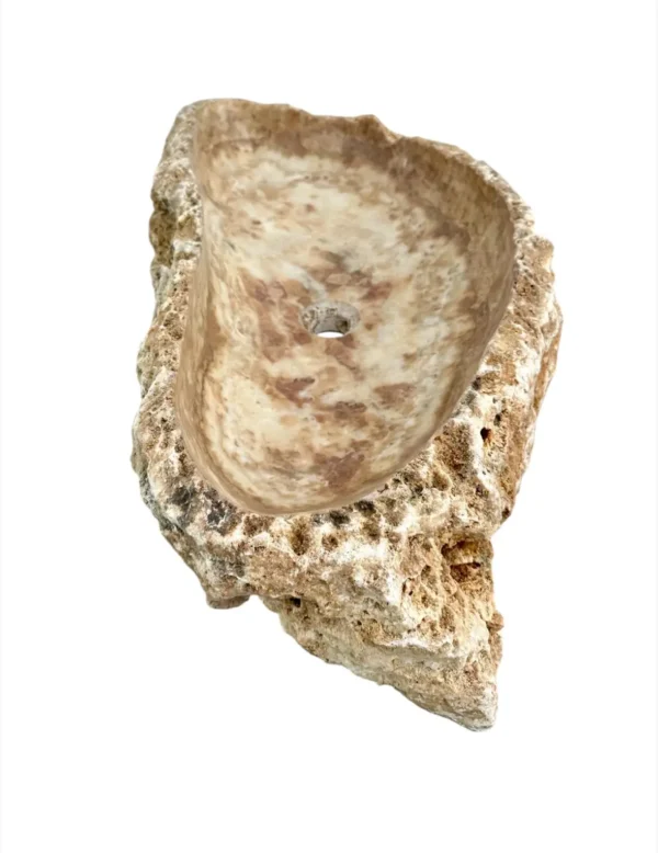 Chiuvetă lungă din onix – realizată manual, design natural | Art. Nr. OS00656
