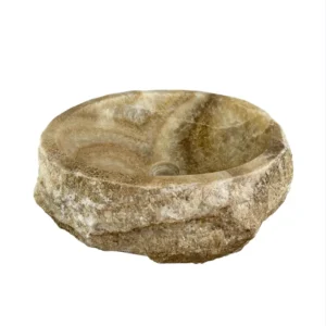 Cuvetă de baie din onix natural cu interior și exterior lustruit